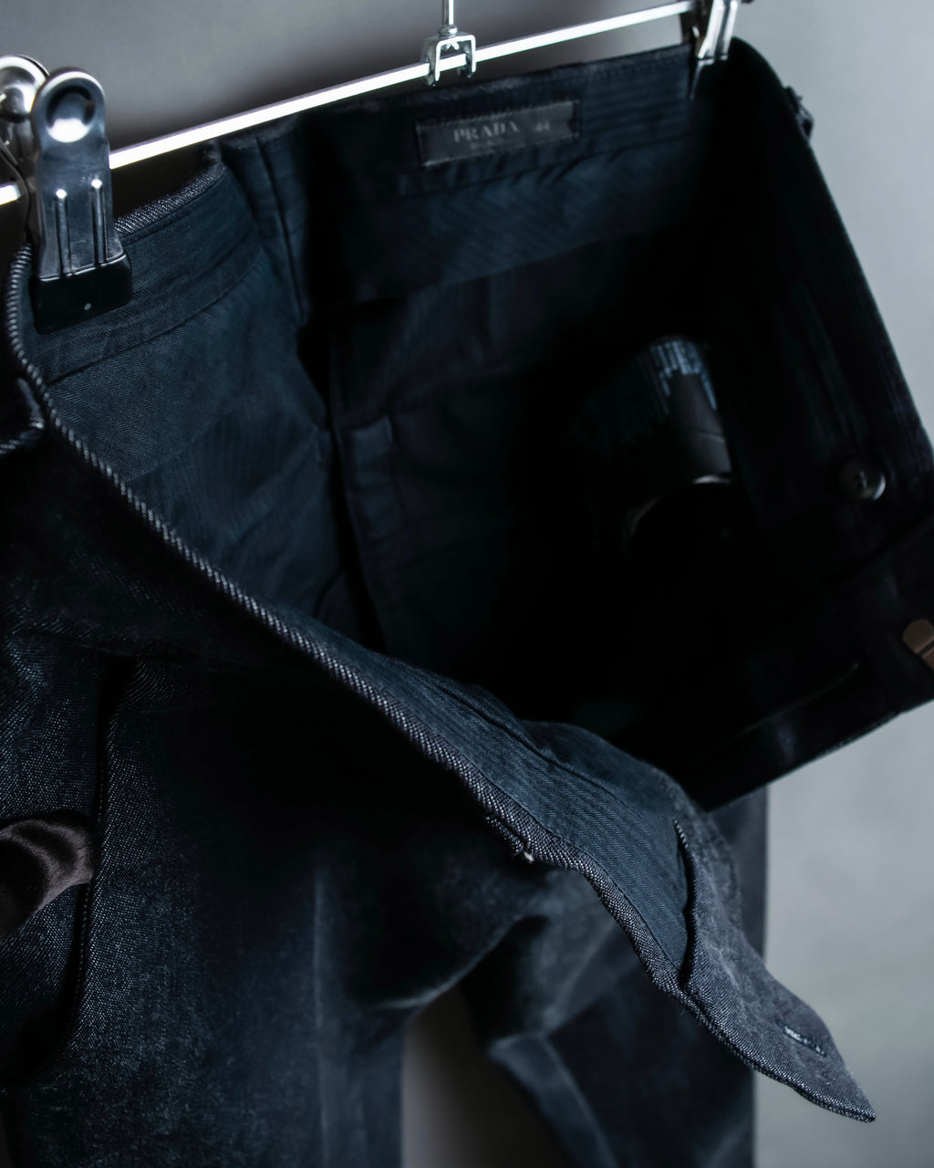 "PRADA" Wool cotton mix navy blue slacks