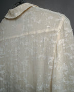 -SPECIAL- “CHANEL” 99’s Sheer fancy tweed safari jacket