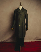 "D&G" 90's-00's Structured double-breasted wool-blend long coat