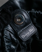 "Christian Dior" Maris Pearl series gathered design leather bag