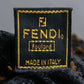 "FENDI" Boucle yarn material leather button design muffler