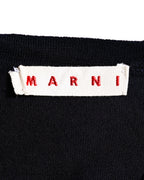 MARNI/ Argyle Pattern Knit Vest Blue×Yellow