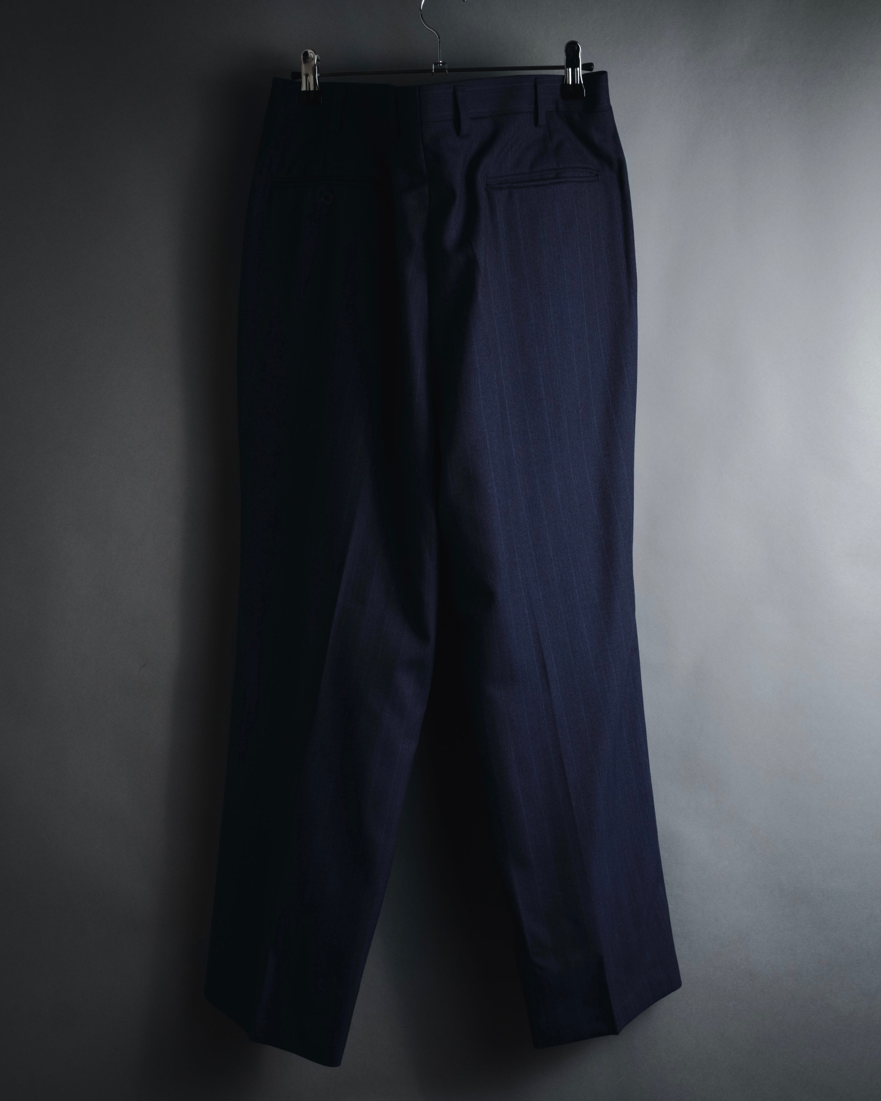 "BALENCIAGA" Tailored Two-Piece Suit Set with Subtle Pinstripes