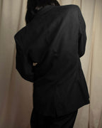 "HERMES" 90's Elegantly relaxed cotton linen tailored jacket