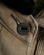 "BURBERRY" Selvedge denim trench detail jacket