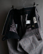 "HERMES" Heather gray cashmere blend slacks