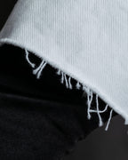 "MAISON MARGIELA" 21SS Washed raw cut flared cropped denim pants