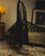 -SPECIAL- "BOTTEGA VENETA" 80's-00's Belted leather coat