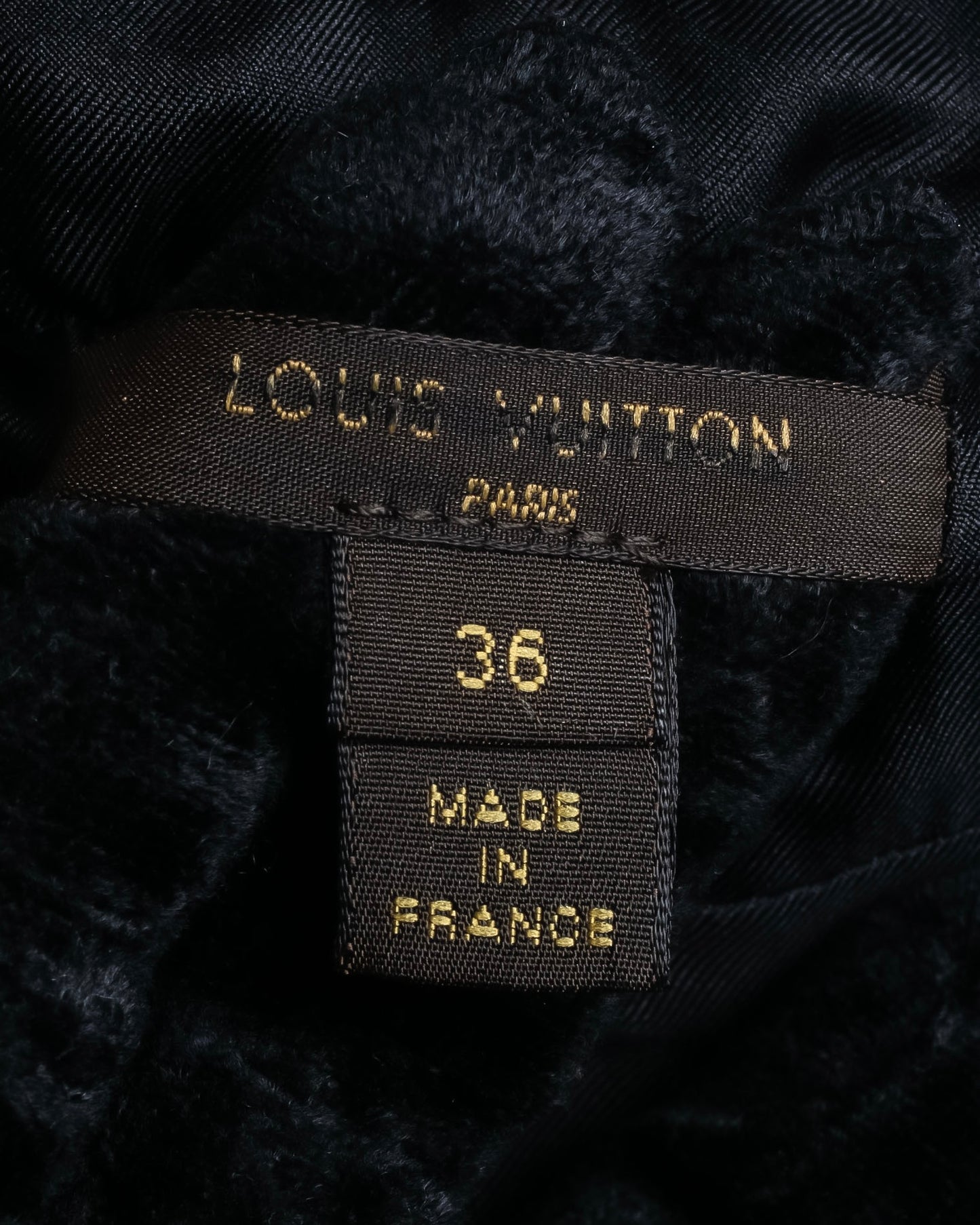 "LOUIS VUITTON" Houndstooth fringe design belted skirt