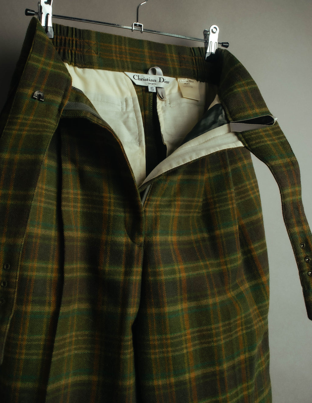 "Christian Dior" 80's-90's Wool plaid blouson and trousers set