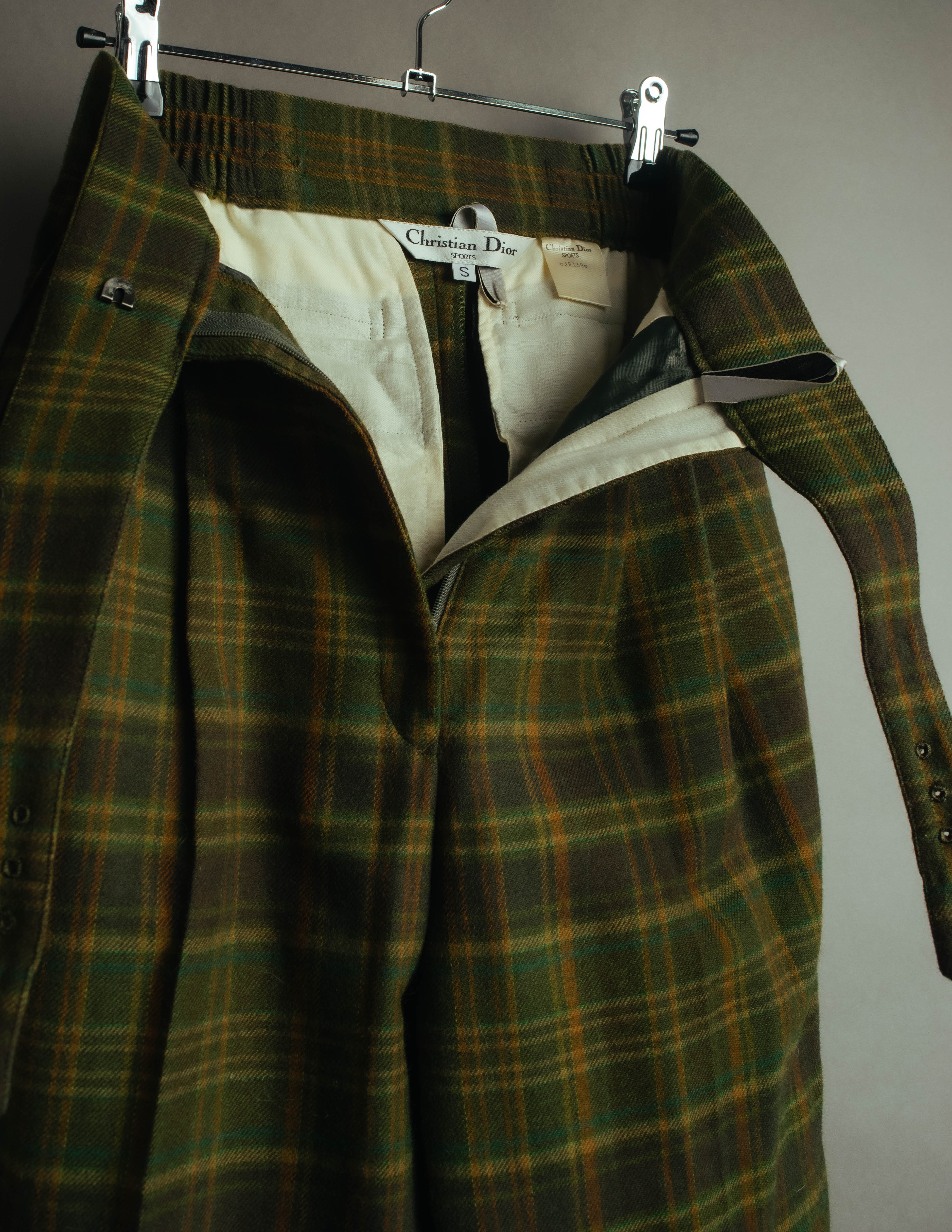 "Christian Dior" 80's-90's Wool plaid blouson and trousers set
