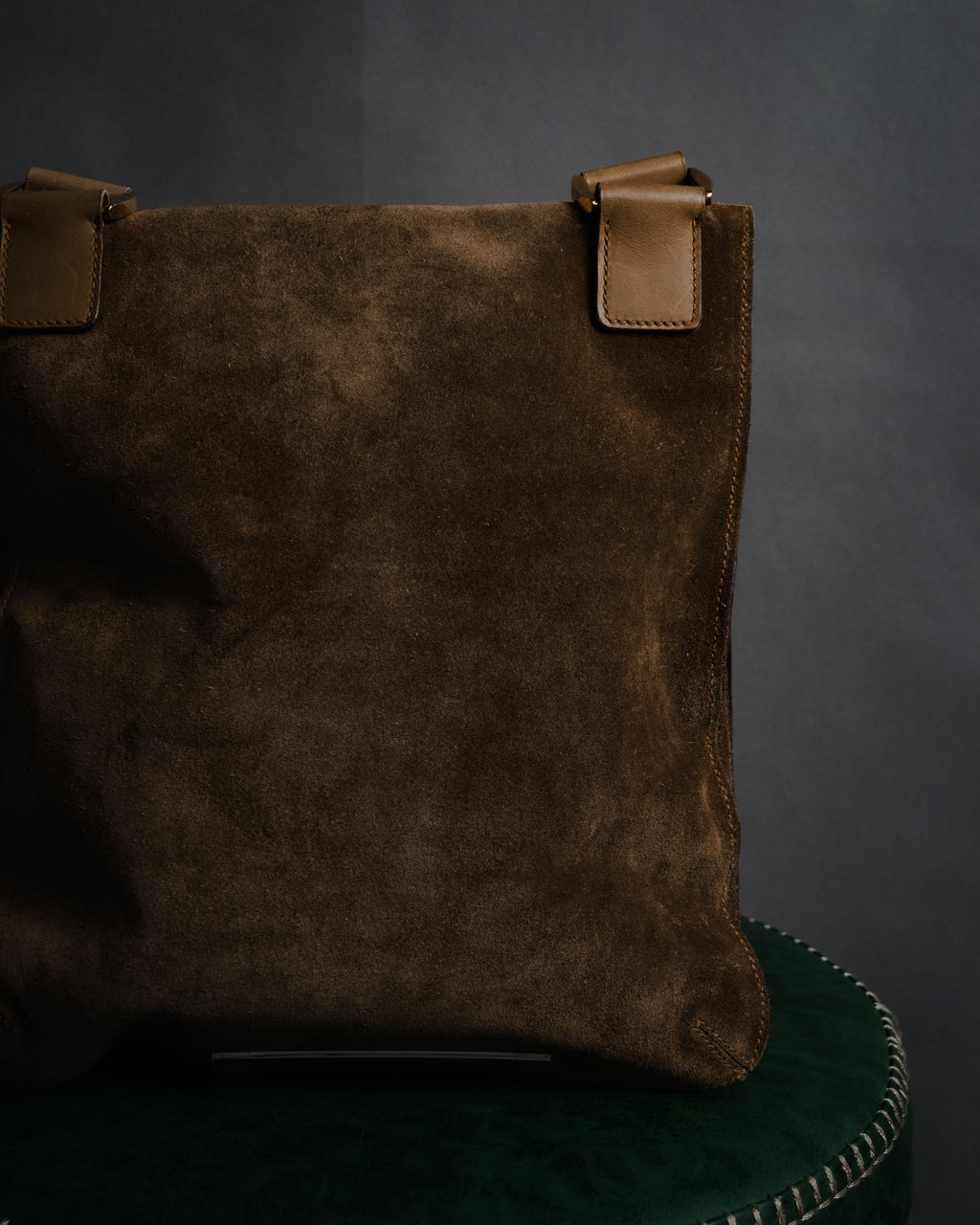 "GUCCI" 60’s-70’s suede and leather shoulder bag