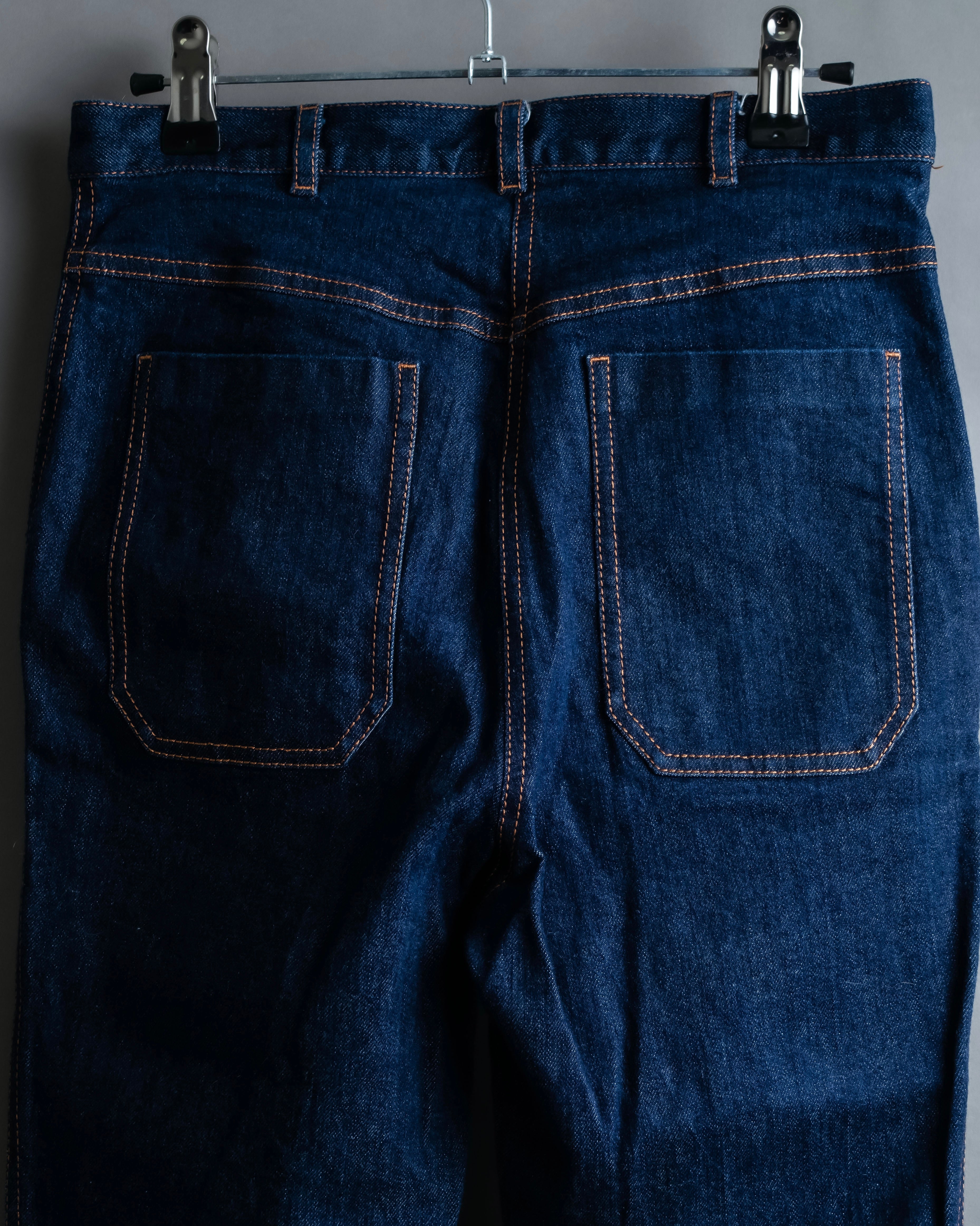 "BOTTEGA VENETA" Wide straight silhouette fisherman denim pants