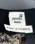 "HERMES" Embroidered design see through cardigan