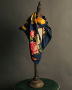 “GUCCI” 90’s-00’s Flora logo silk scarf