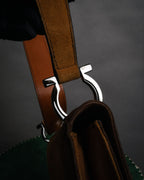 “Salvatore Ferragamo” 90’s-00’s Gancini suede shoulder bag