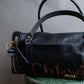 "Chloe" Eclipse series logo engraved leather mini boston bag