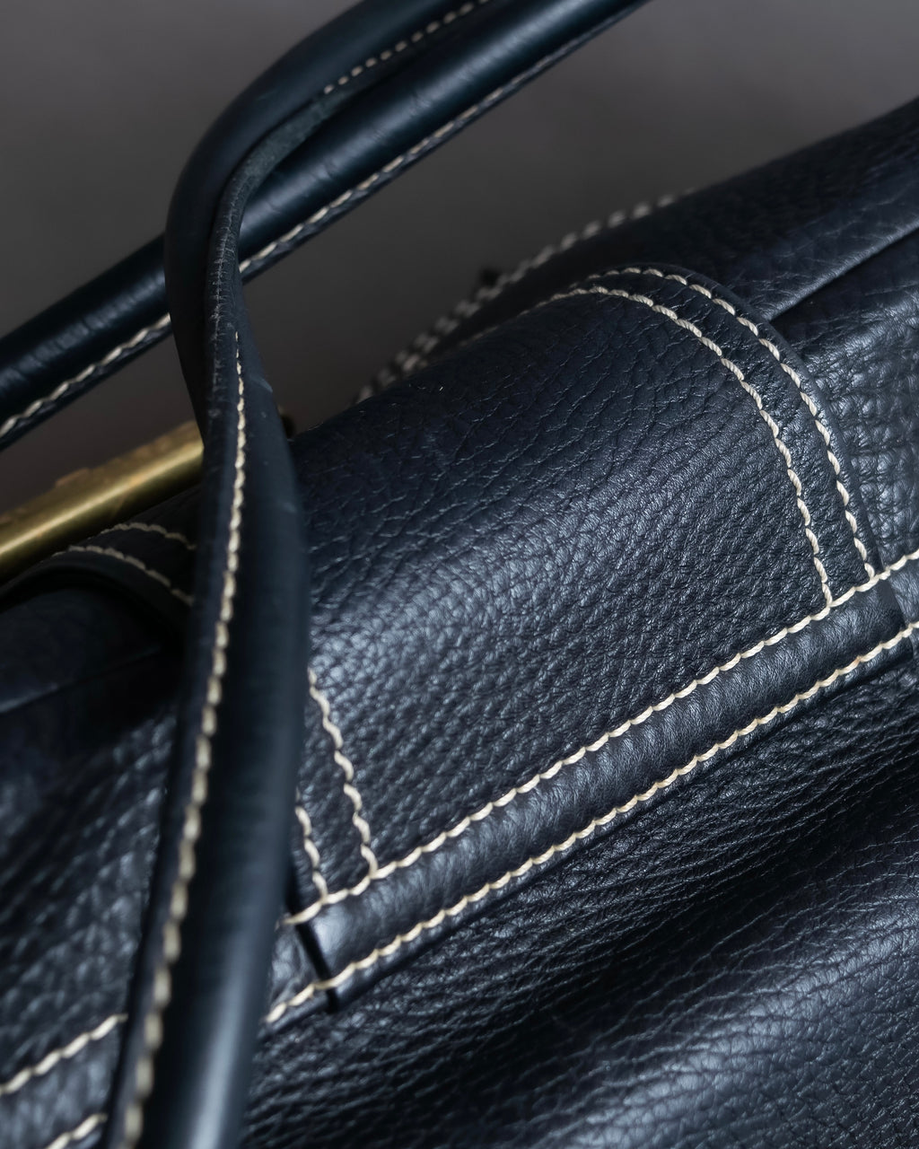 "CELINE" Gold buckle design large shoe bag shoulder bag