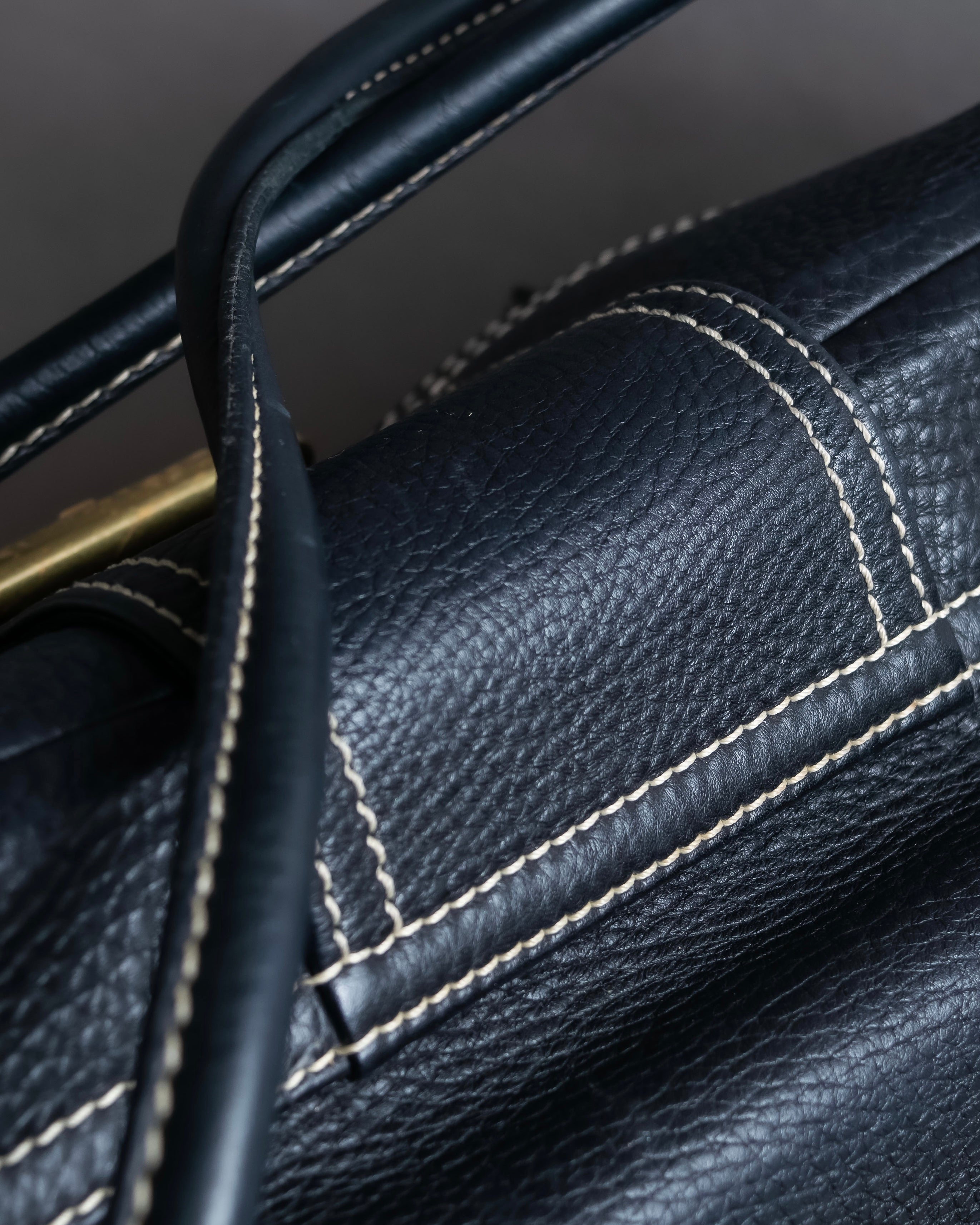 "CELINE" Gold buckle design large shoe bag shoulder bag