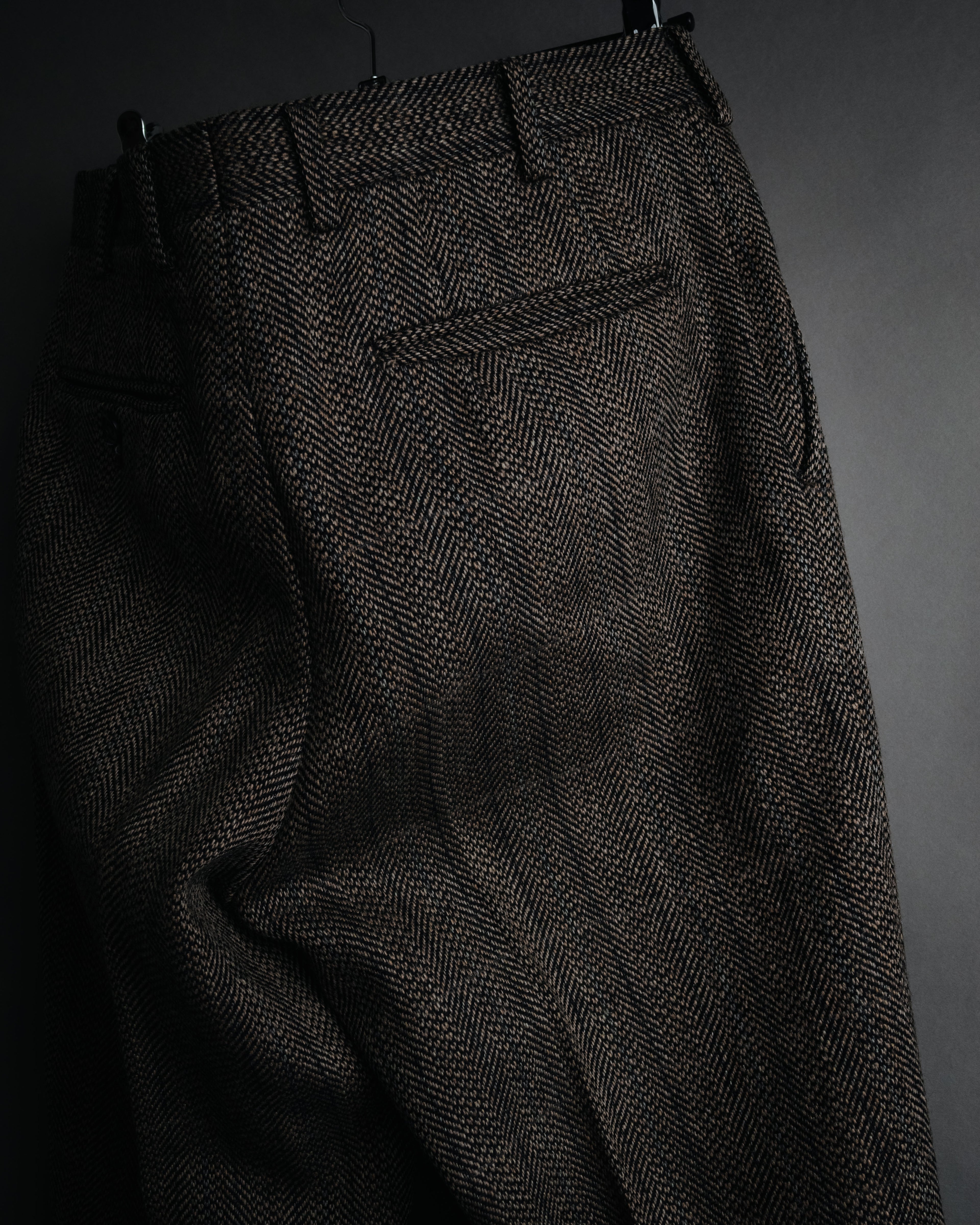 "Burberrys" 90’s Herringbone tweed wool suit set