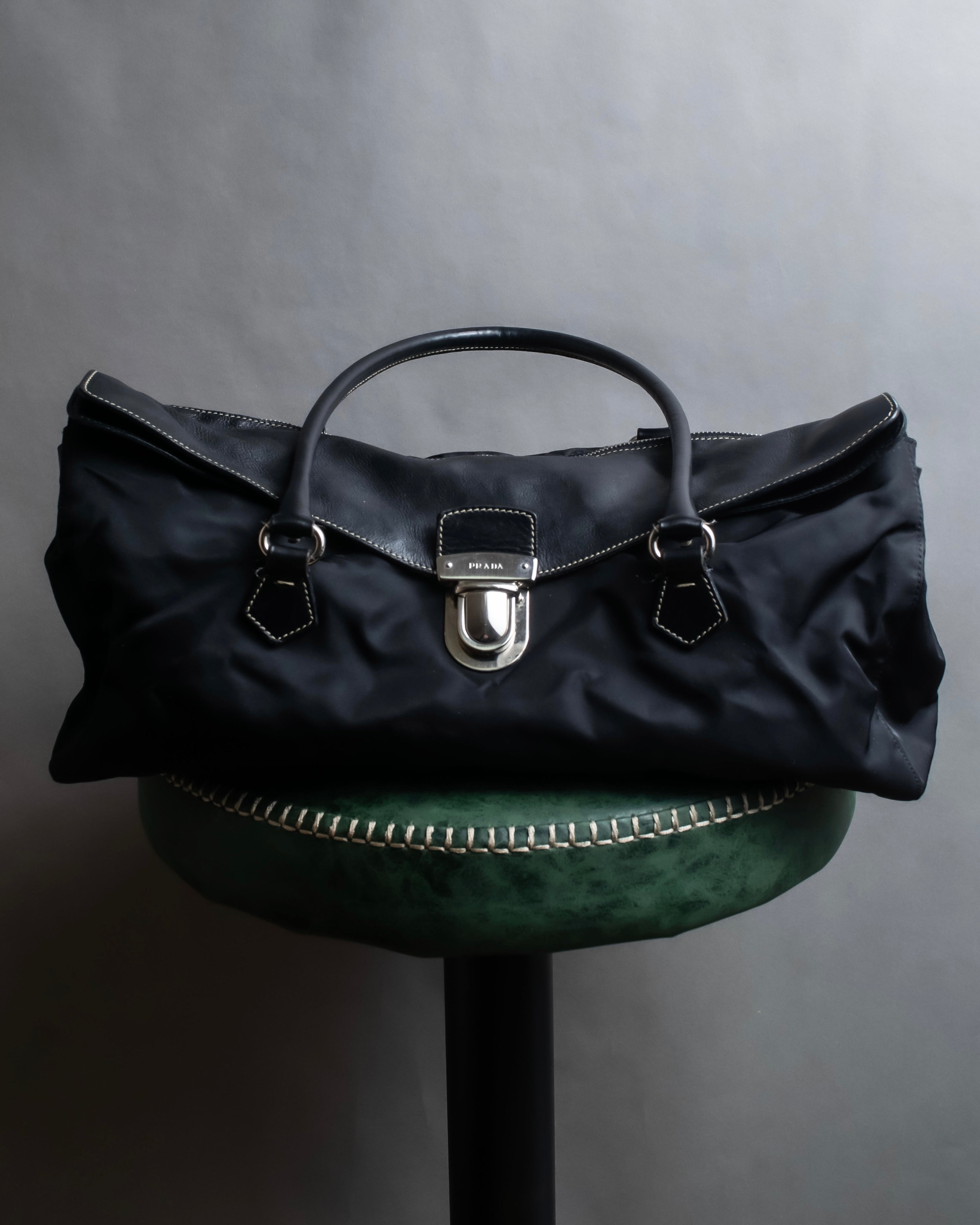 "PRADA" Nylon leather combination one shoulder bag