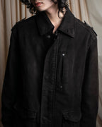 "ARMANI COLLEZIONI" Military detail elbow patch zip-up jacket