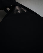 –SPECIAL– "HERMES" 00’s Leather-trimmed viscose evening shirt