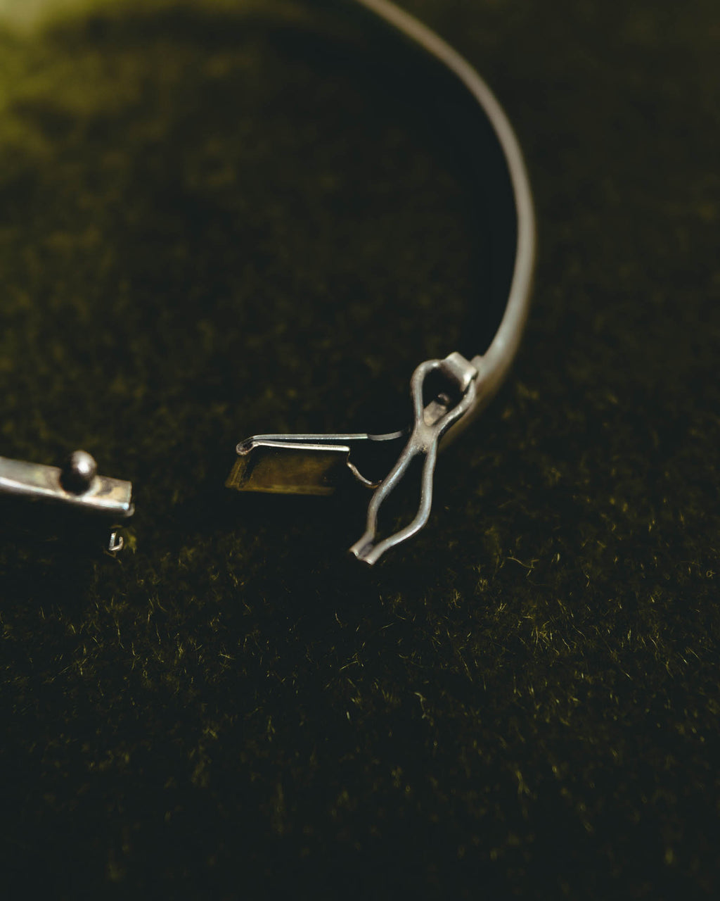 "Vintage" Sculptural amber tone statement bracelet