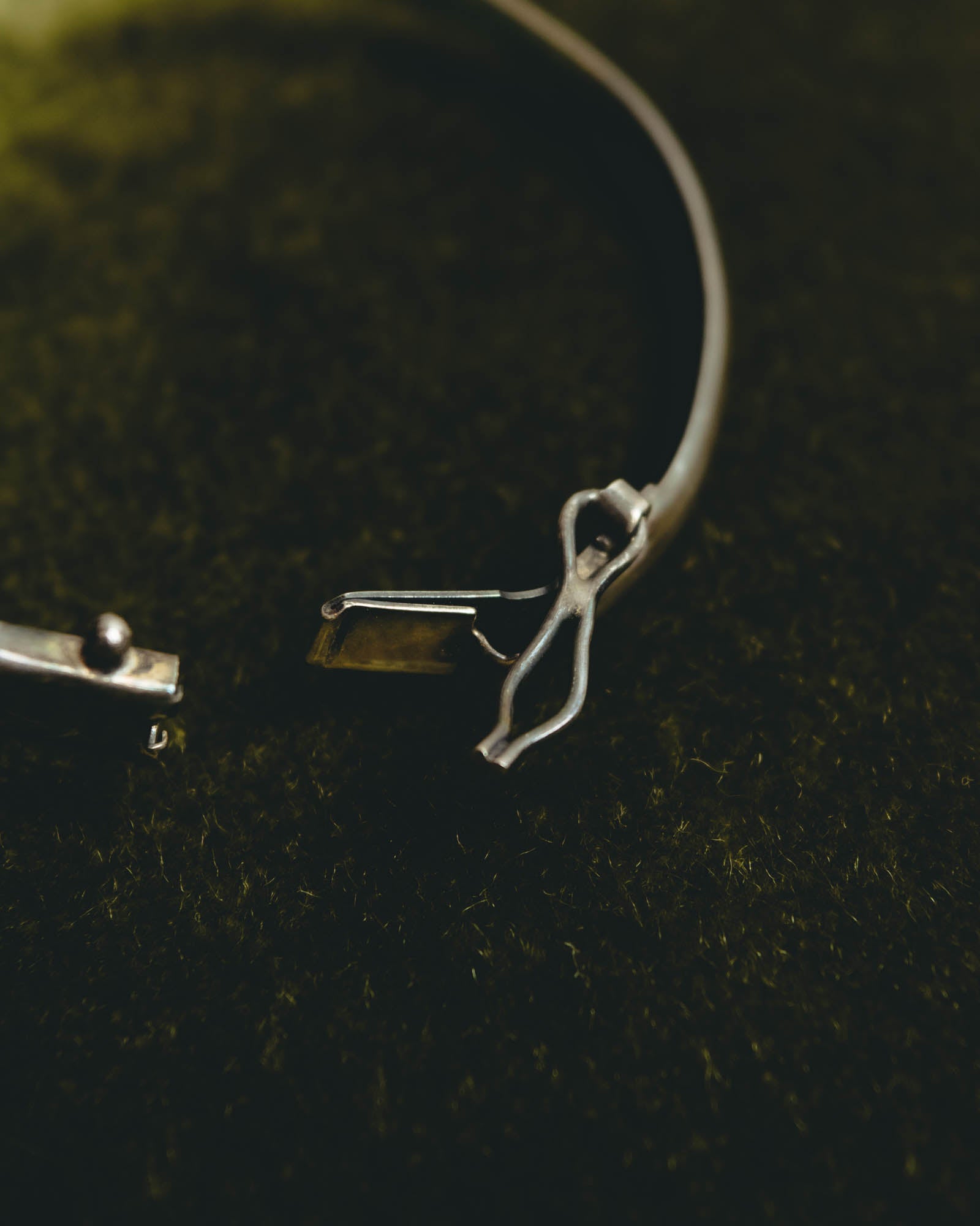 "Vintage" Sculptural amber tone statement bracelet
