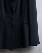 "GIORGIO ARMANI" 100% silk shawl collar shaped tailored jacket