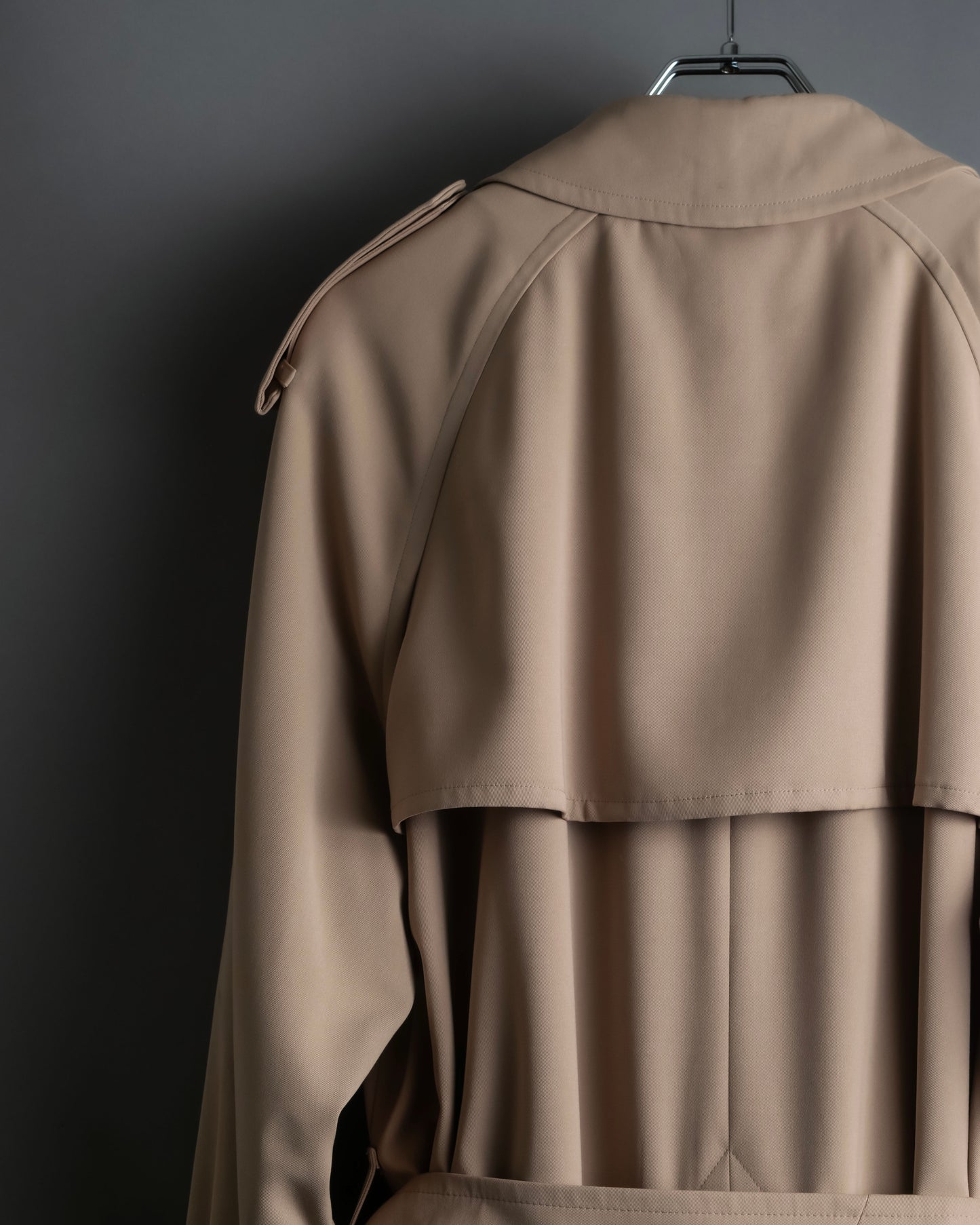 "BURBERRY" Military detail belted maxi length trench coat