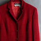 "Salvatore Ferragamo" Vivid red color wool mix tailored jacket