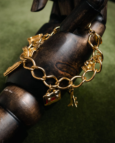 “MARIO VALENTINO” 80’s-90’s Travel charm bracelet