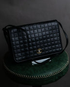 "CELINE" Triomphe logo quilted leather shoulder bag