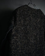 “JUNYA WATANABE COMME des GARCONS” 2011 aw Herringbone tweed long coat with leather sleeves
