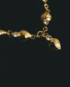 "Christian Dior" 80's-90's Sculptural leaf charm bracelet