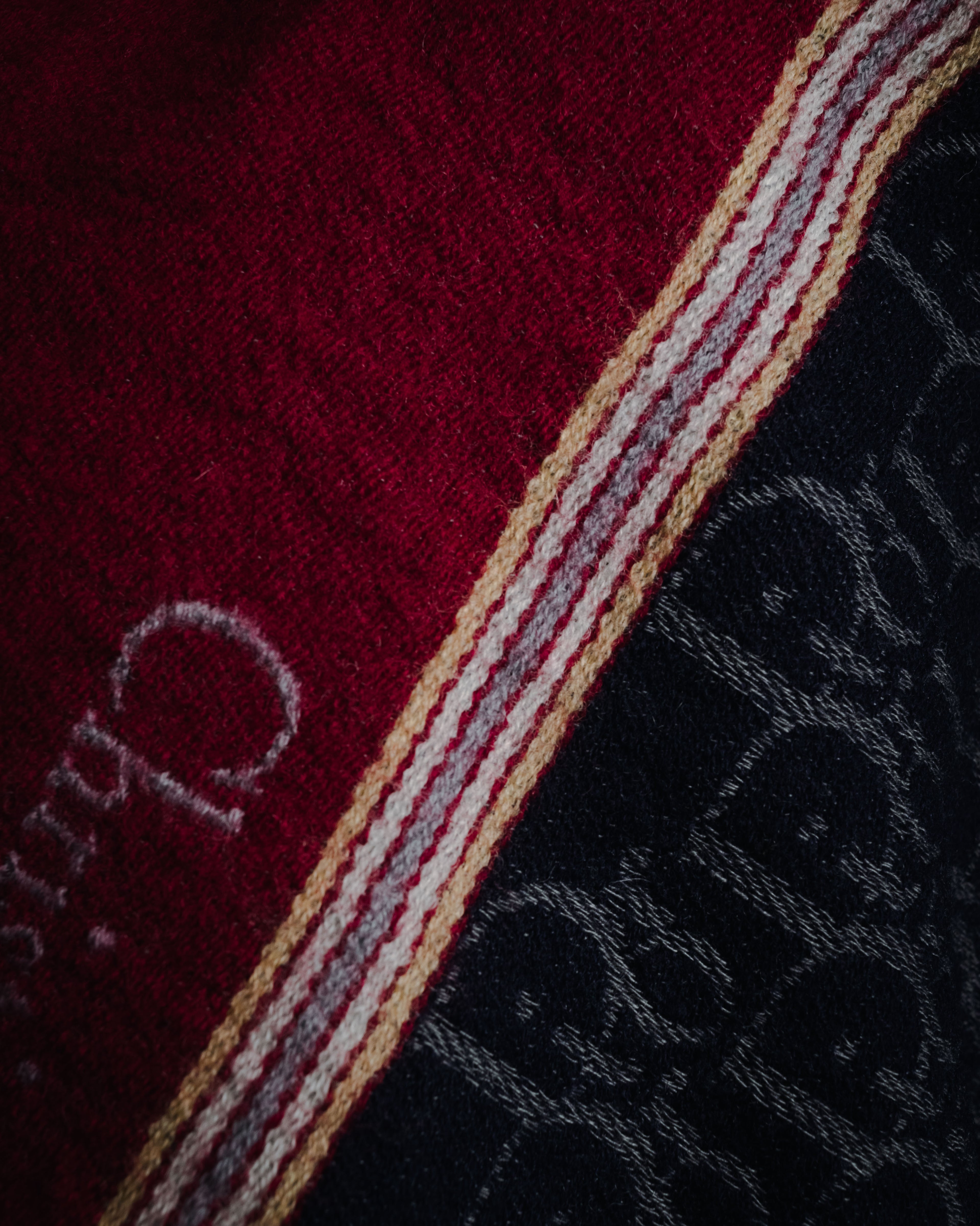 "Christian Dior" 70’s-80’s oblique jacquard merino wool stole