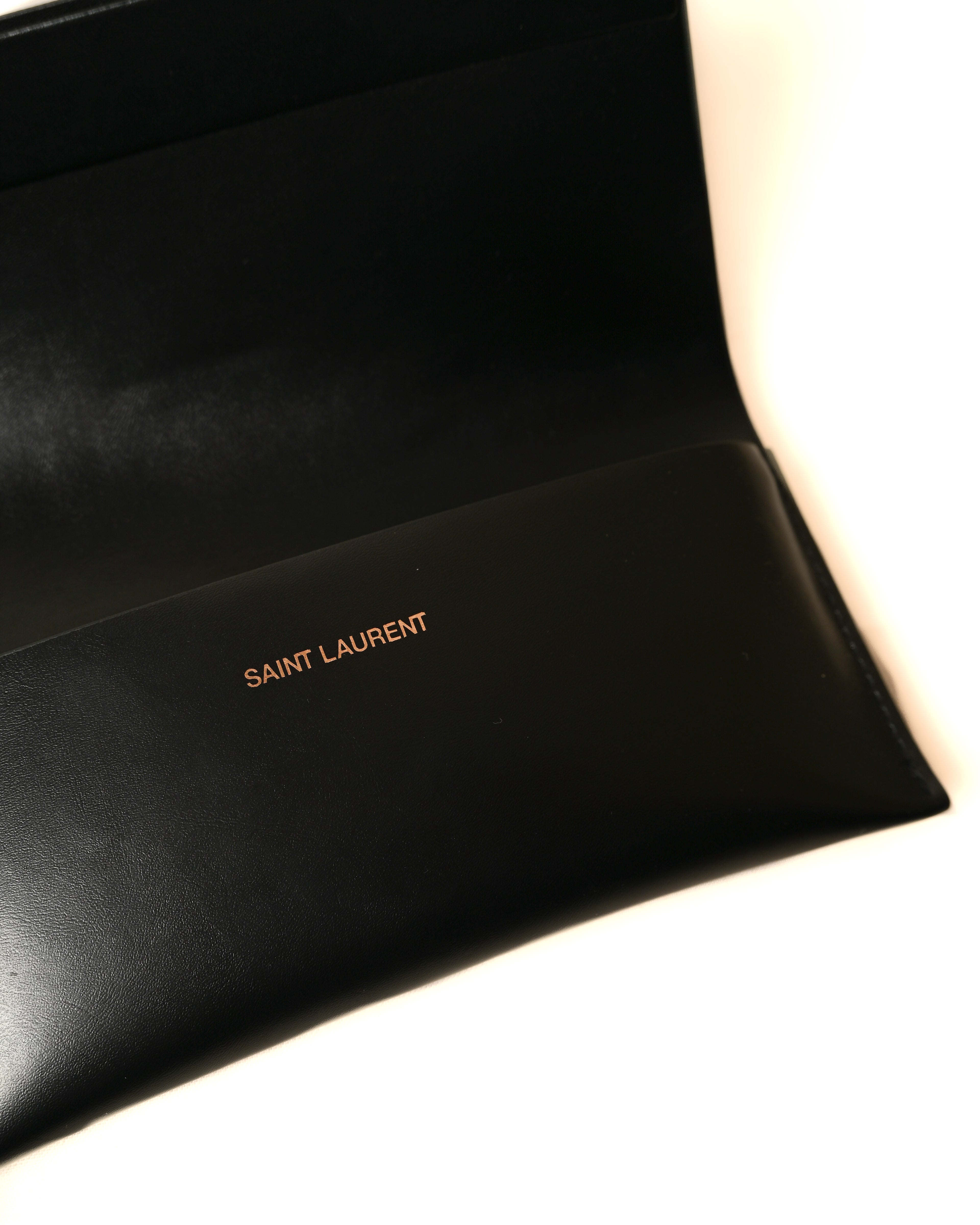 SAINT LAURENT/ Square Flame Black Rimmed Glasses