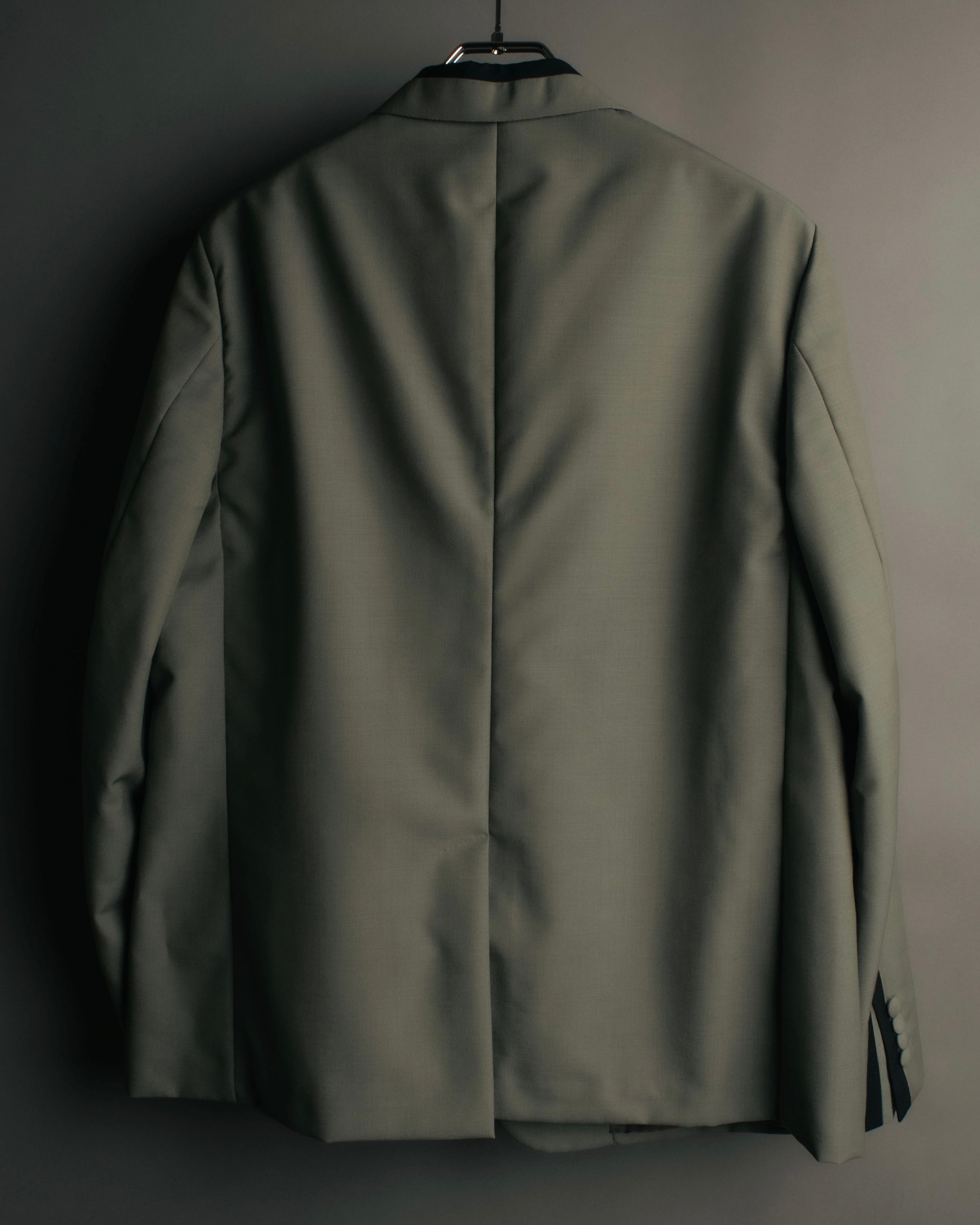 "PRADA" 2012AW Wool-mohair tailored jacket with contrast collar detail