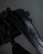 "YVES SAINT LAURENT" Straight ridge design square forum leather bag