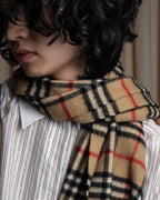 "BURBERRYS" Nova check pattern fringe design muffler