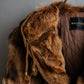 Vintage gradient fur hooded jacket