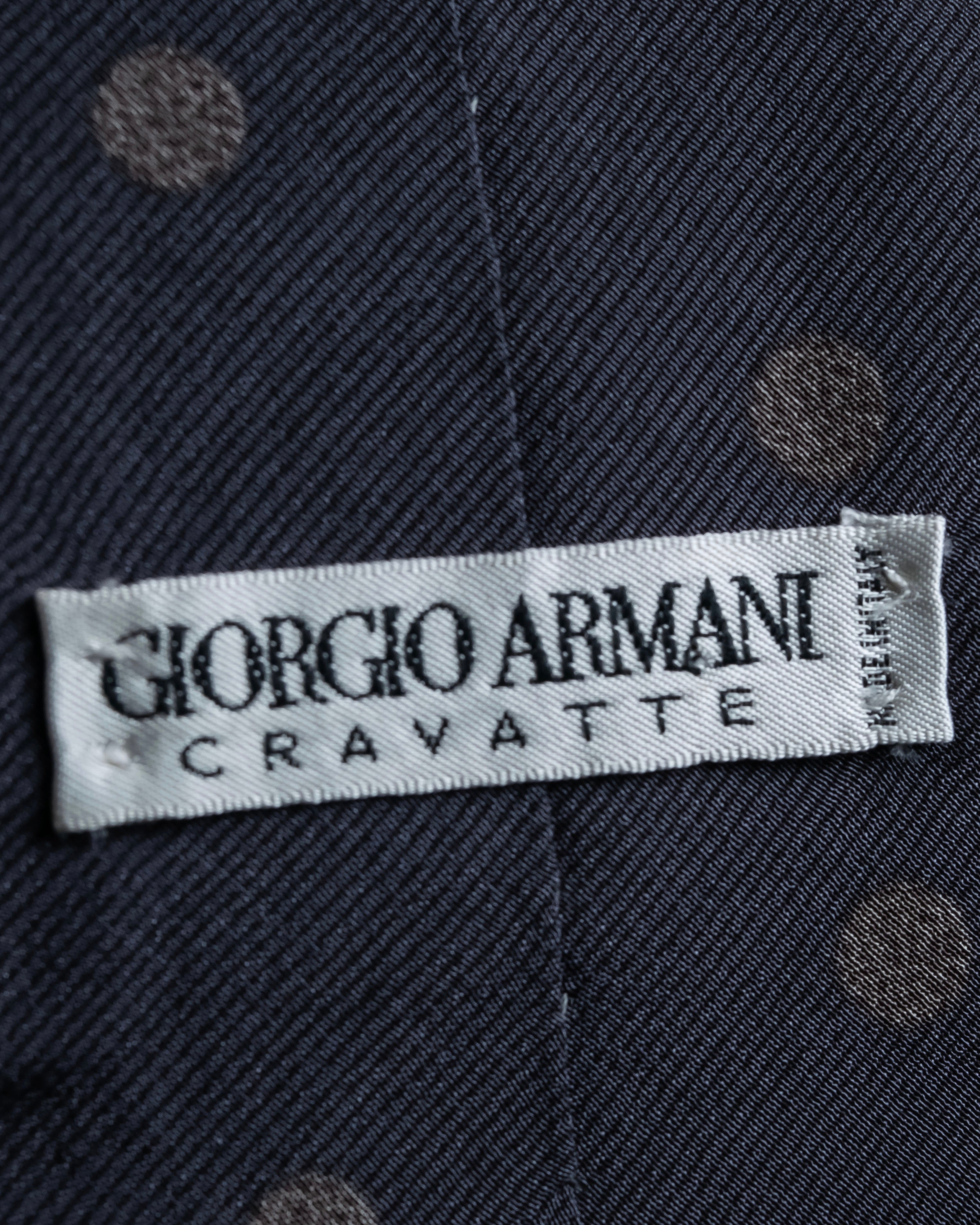 "GIORGIO ARMANI" Dot pattern silk  necktie