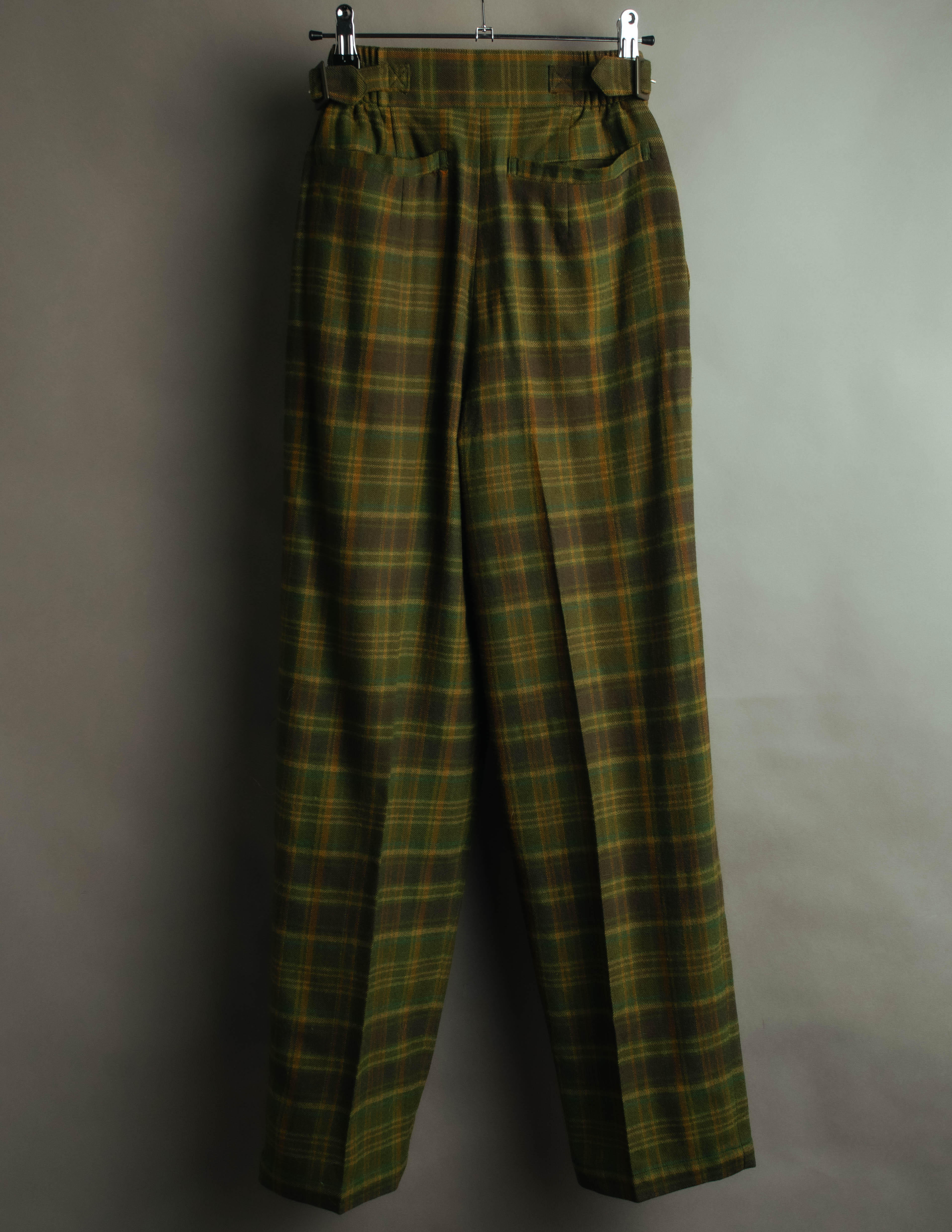 "Christian Dior" 80's-90's Wool plaid blouson and trousers set