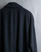 "BURBERRYS" Vintage stand collar concealed long coat