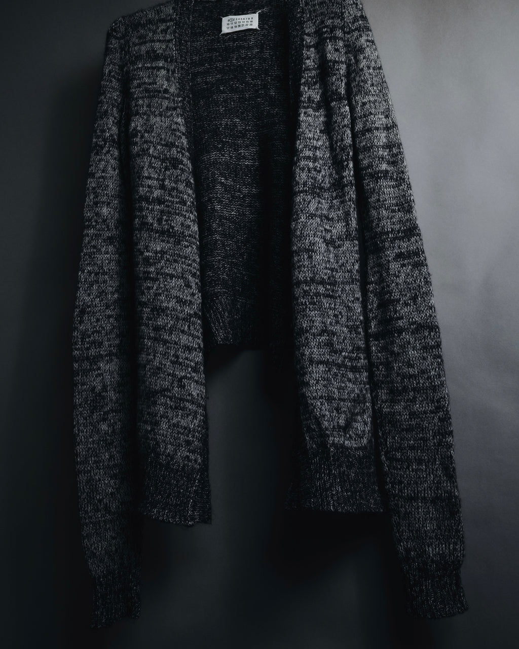 "Maison Martin Margiela" 2011AW deconstructed melange mohair wool cardigan