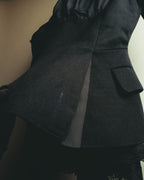 "sacai" 10's Layered lace-panel shirt blouse