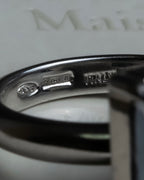 "Maison Martin Margiela" Crystal cut head motif ring＆bangle combination set