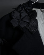 “KEITA MARUYAMA” Floral appliqué one-button chelsea coat