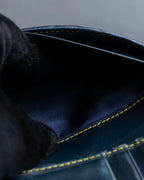 "Christian Dior" Trotter canvas logo engraved long wallet